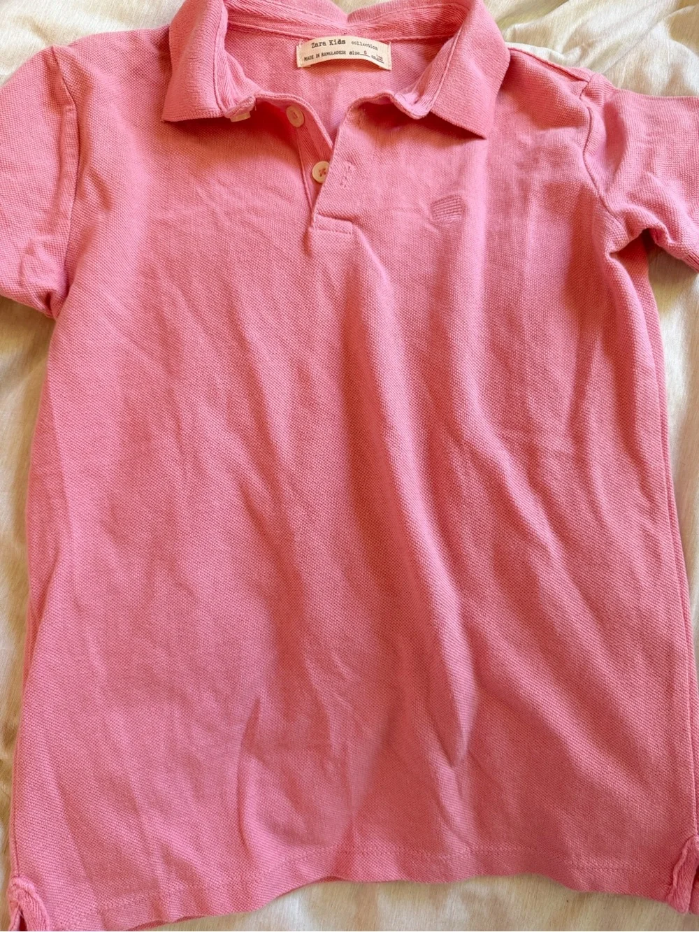 Boys Zara Pink Polo Shirt